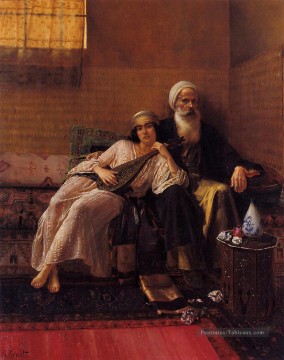  pittore - Le musicien Arabian peintre Rudolf Ernst